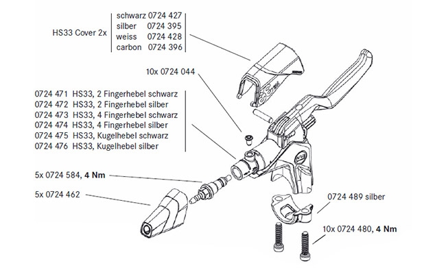 Magura HS 33 + HS 11 EBT Leitungsstutzen mit 2 Dichtringen