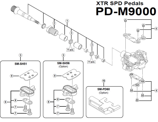 Reflektorsatz fuer Pedale PD-M9000 Nr 10