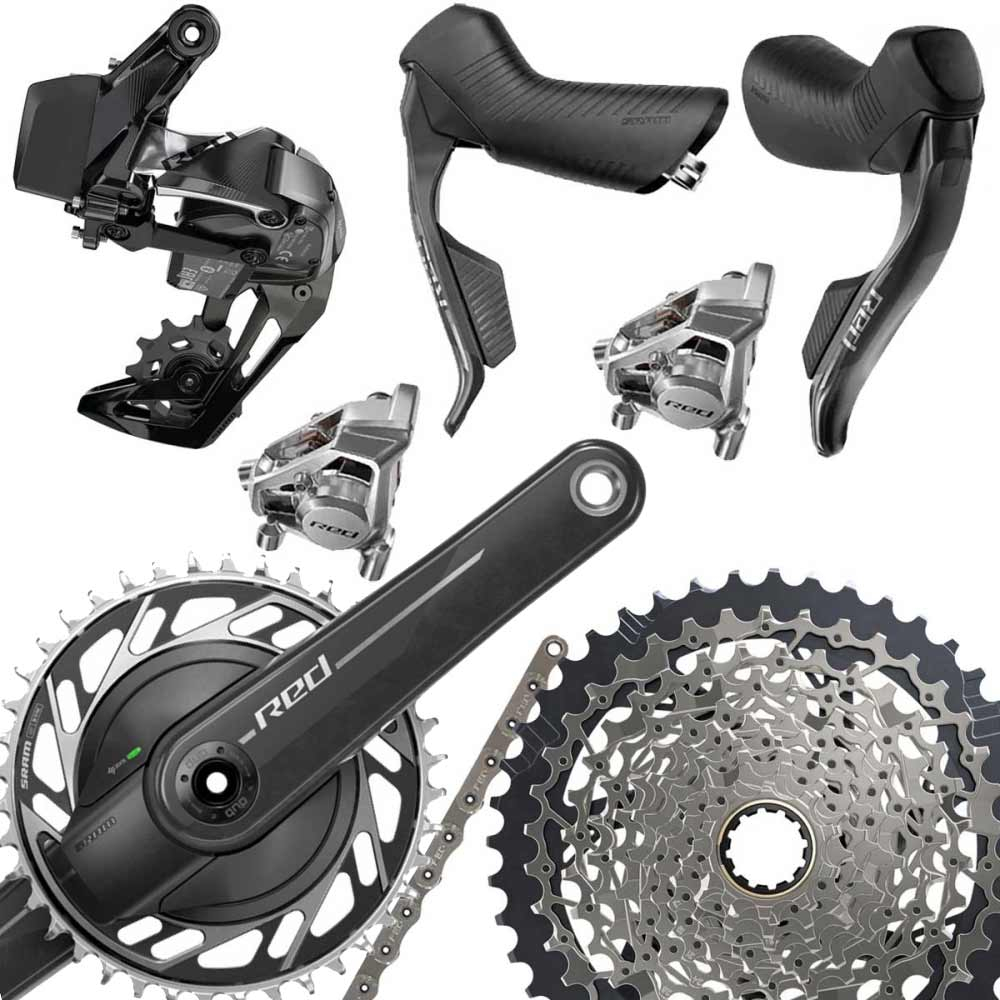 Sram RED XPLR AXS D1/E1 Gravel Powermeter-Gruppe 12x1 fach