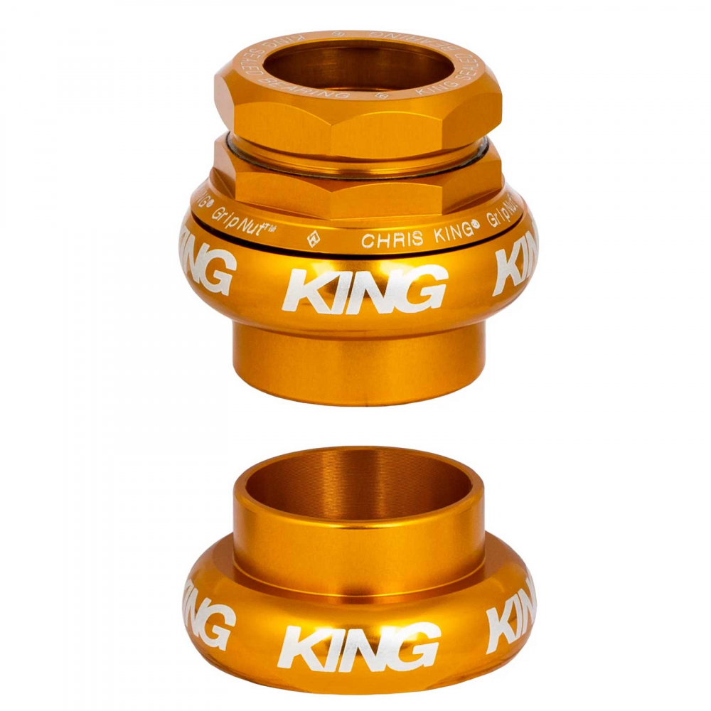 Chris King GripNut EC34 Steuersatz | gold 1 1/8 Zoll Gewinde