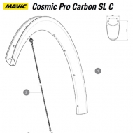 Mavic Cosmic Pro Carbon SL C Ersatzspeiche Hinterrad rechts 260 mm Mod 2017