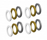 Magura MT Disc 4 Kolben Bremsssattel | Blenden-Kit weiss - gold - silber