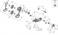 Shimano XTR RD-M9100 Schaltwerk Ersatzteil | Achseinheit fuer Schaltwerk-Halter Nr 1