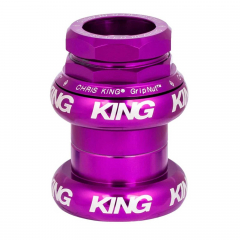 Chris King GripNut EC 34 Steuersatz | 3D violett 1 1/8 Zoll Gewinde