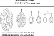 Ersatzteile Shimano SLX Kassette CS-HG81 10-fach