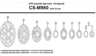 Ersatzteile Shimano XTR 10 fach Kassetten CS-M980