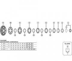 Ersatzteile Shimano 105 Kassetten