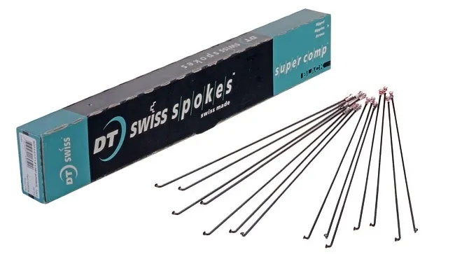 DT Swiss Super Comp Speiche 2,0 x 1,7 x 1,8 mm schwarz Länge 248 mm - Restbestand