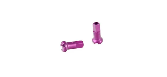 DT Swiss Aluminium Nippel 2,0 mm violett 12 mm Länge