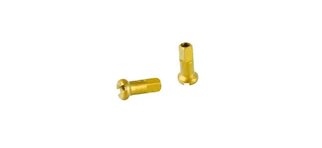 DT Swiss Aluminium Speichennippel 2,0 mm gold 12 mm Länge