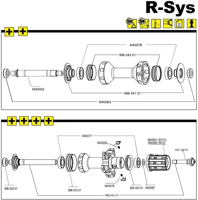 Mavic R-SYS Rahmenanschlag rechts für Hinterradachse - Restbestand