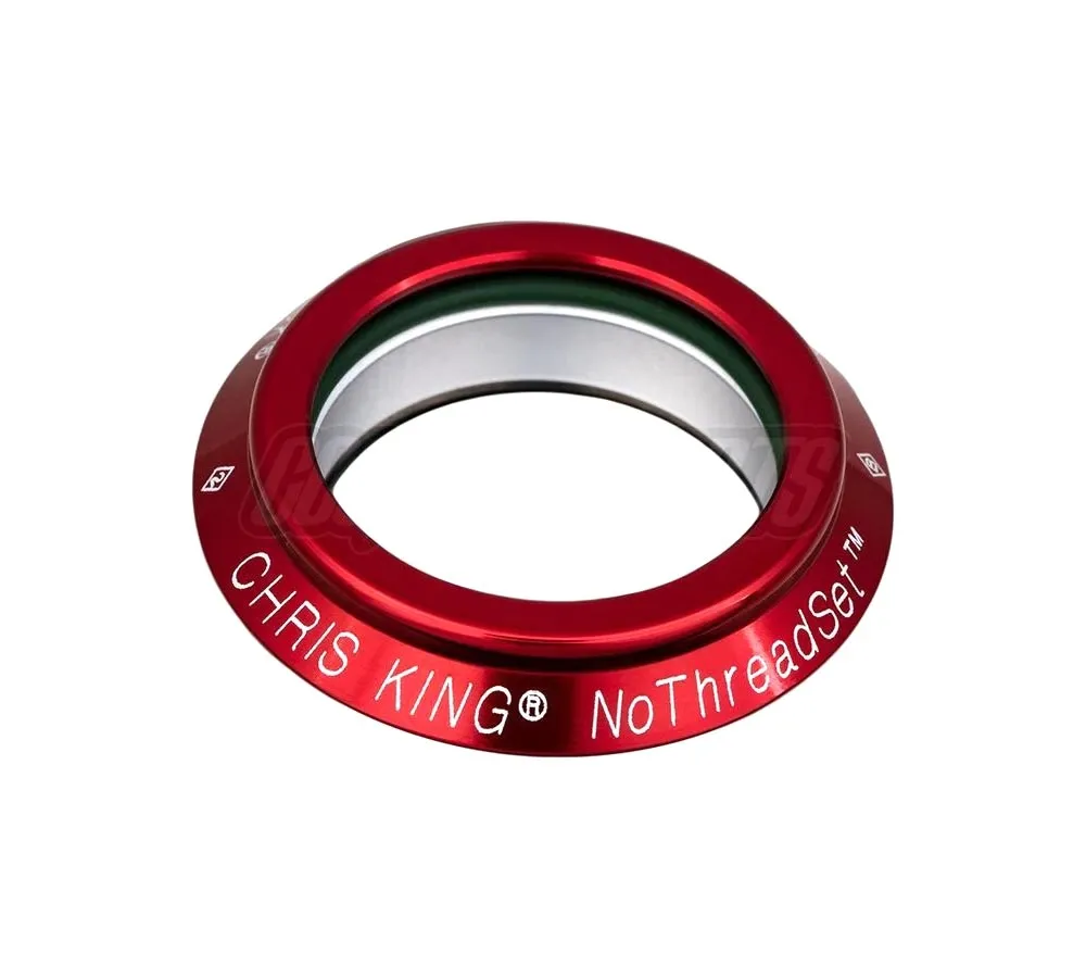 Chris King Steuersatz Ersatzteil NoThreadSet Bearing Cap | obere Lagerabdeckung 1 Zoll rot 1 Zoll