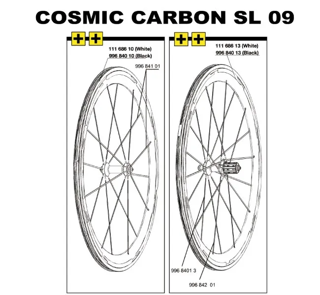 Mavic Cosmic Carbone SL Ersatzspeiche Hinterrad rechts 306 mm Modell 2009 AUSVERKAUFT