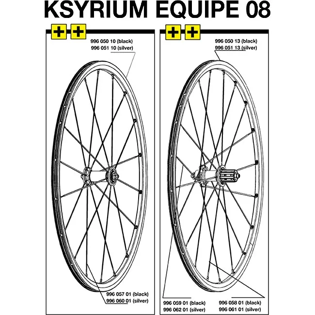 Mavic Ksyrium Equipe Ersatzspeiche Hinterrad rechts, 298,5 mm schwarz - Restbestand