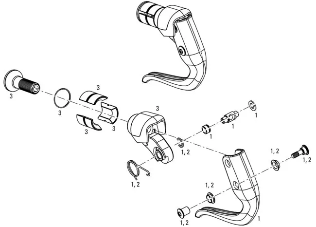 Sram TT 900 Hebel Bremshebel Befestigungsschrauben