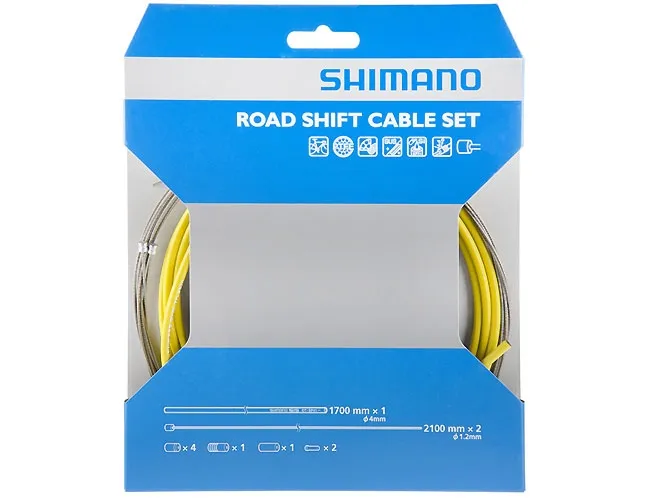 Shimano Road Schaltzug Set SP41 OPTISLICK beschichtet gelb