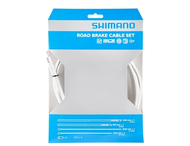 Shimano Rennradzug Bremszug Set SIL-TEC beschichtet weiss