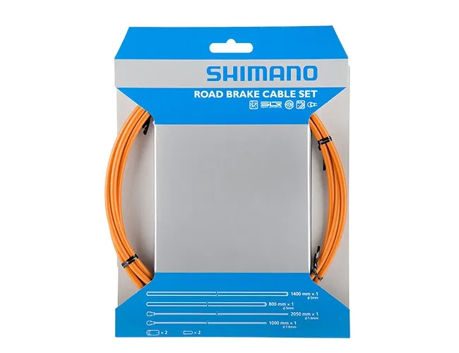 Shimano Rennradzug Bremszug Set SIL-TEC beschichtet orange