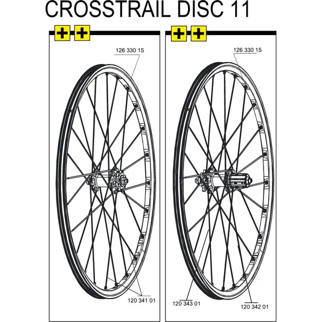 Mavic Crosstrail Speiche Hinterrad rechts 265 mm Mod 2011-13