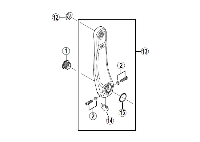 Shimano Saint-DXR Kurbel Kunststoff Klemmeinsatz