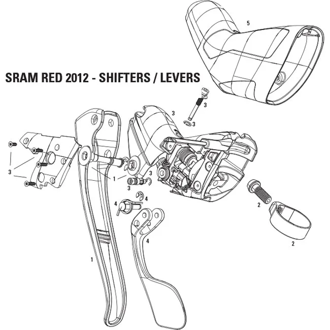 Sram Red ErgoDynamic Ersatz Bremshebel links Abb 1