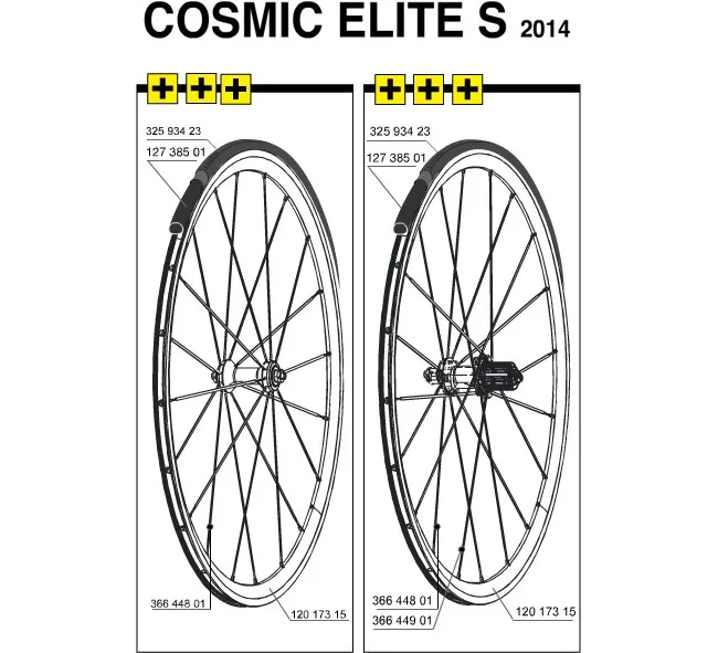 Mavic Cosmic Elite S Ersatzspeiche VR - HR 285 mm 2011-14