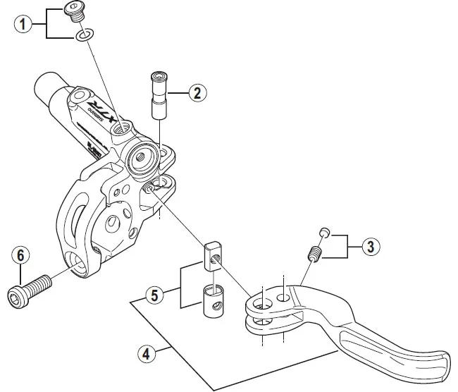 Shimano XTR BLM987 Ersatzteil - Hebelachse