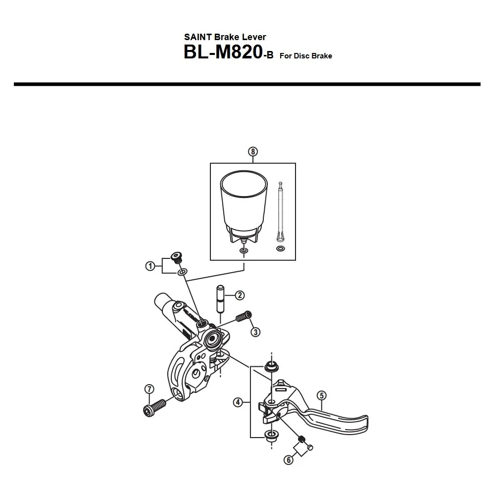 Shimano Saint BL-M820B Bremshebel Ersatzteil | Bremshebel links