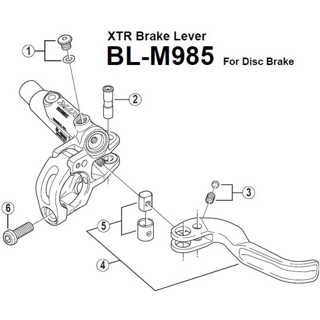 Shimano XTR Ersatz Bremshebel für Bremsgriff BLM985