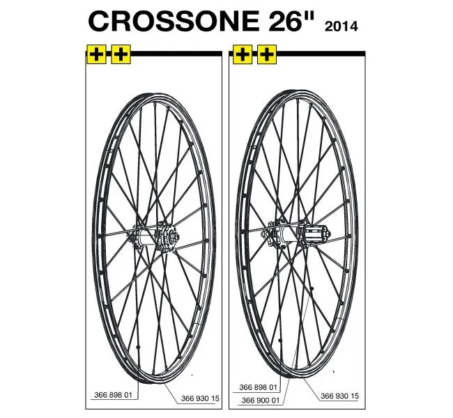 Mavic Crossone Speiche 29 Zoll Hinterrad rechts 294 mm Modell 2014