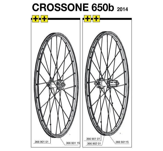 Mavic Crossone Speiche 27,5 Zoll Vorderrad 278 mm Modell 2014