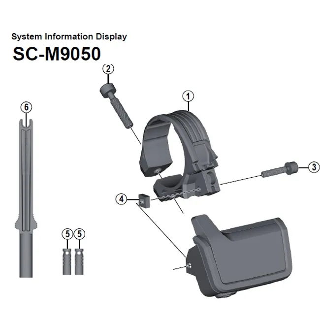 Shimano XTR Di2 SC-M9050 Display Ersatzteil | Gehäusemutter Nr 4