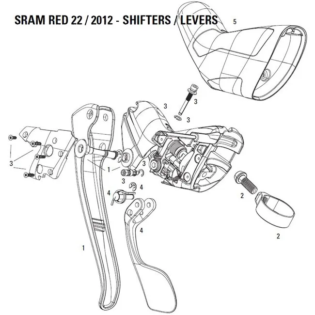 Sram Red 22 DoubleTap Ersatz Bremshebel links Nr 1