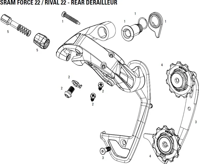 Sram Riva 22 Ersatzteil Begrezungsschrauben Set Nr 2