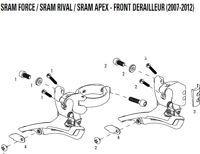 Sram Force 22 Ersatzteil Umwerfer Kettenführungselement Nr 4