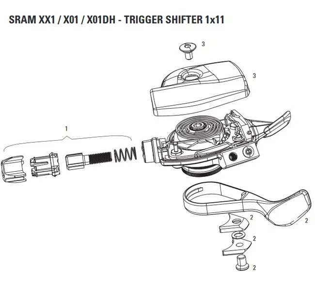 Sram Ersatzteil XX1 Trigger Daumenhebel Nr 2