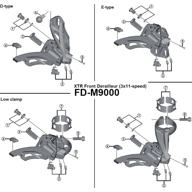 Shimano XTR Schaltzug Befestigungsschraube für Umwerfer FD-M9000 Nr 1