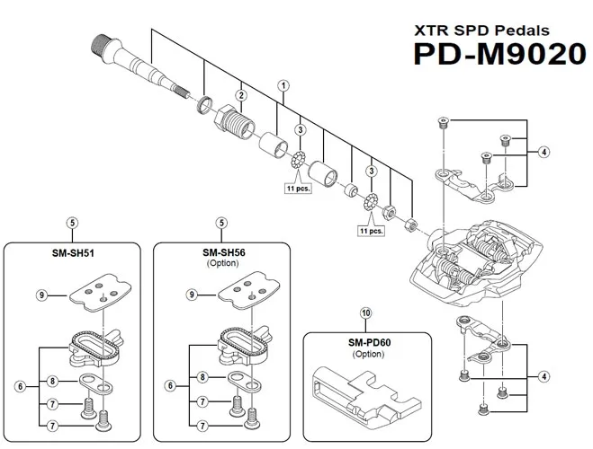 Unterlegscheibe für SPD Cleats für Pedale PD-M9020 Nr 8