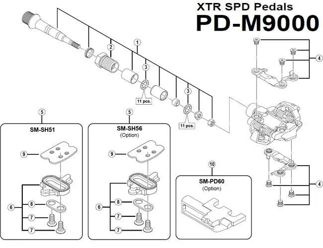 Verschluss Hülse für Achse links für Pedale PD-M9000 Nr 2