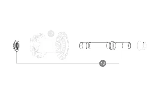 Mavic Deemax Pro Hinterrad Achs-Kit Boost 148 mm