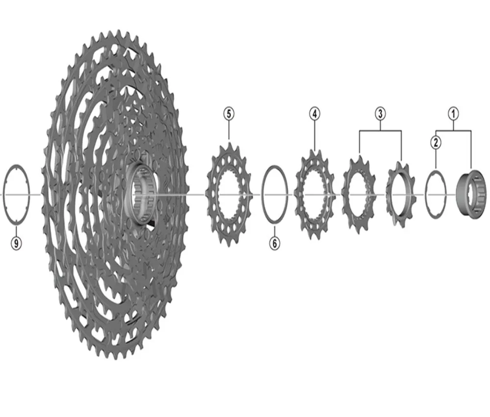 Shimano XTR / Deore XT Kassetten Ersatzteil | Micro Spline Verschlussring Nr 1