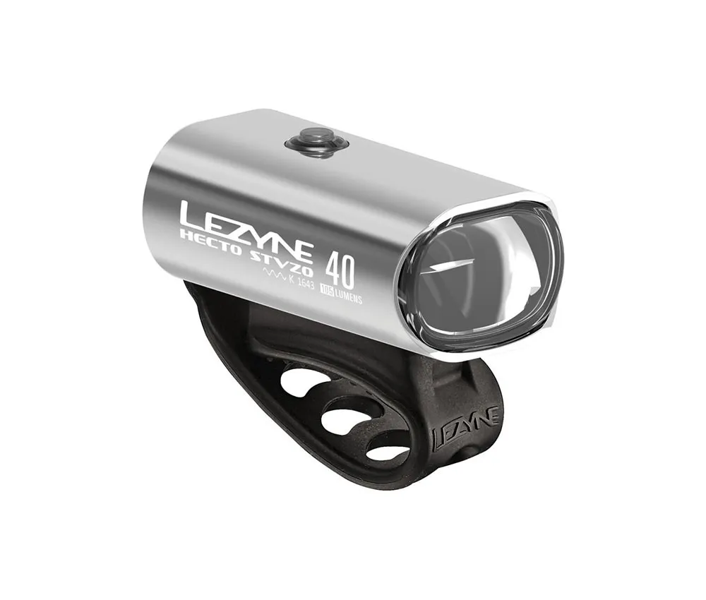 Lezyne Hecto 40 Frontlampe LED 105 Lumen Farbe silber