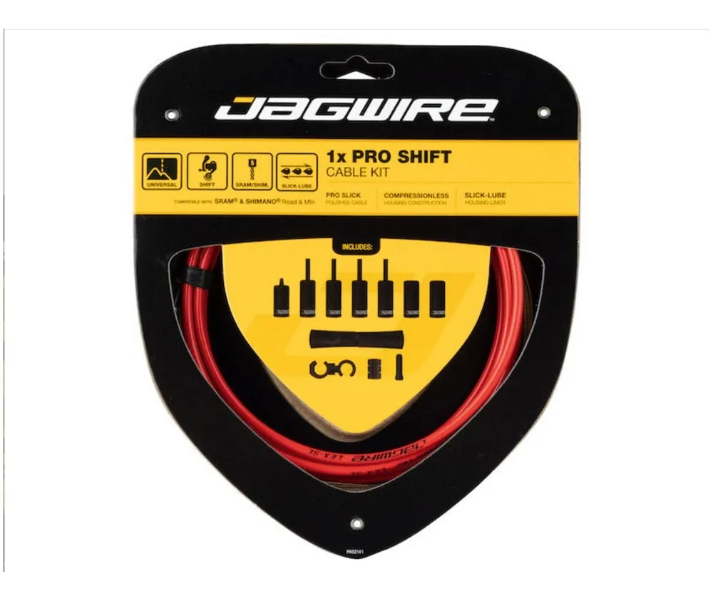 Jagwire Pro Shift 1x Schaltzugset Road/MTB rot