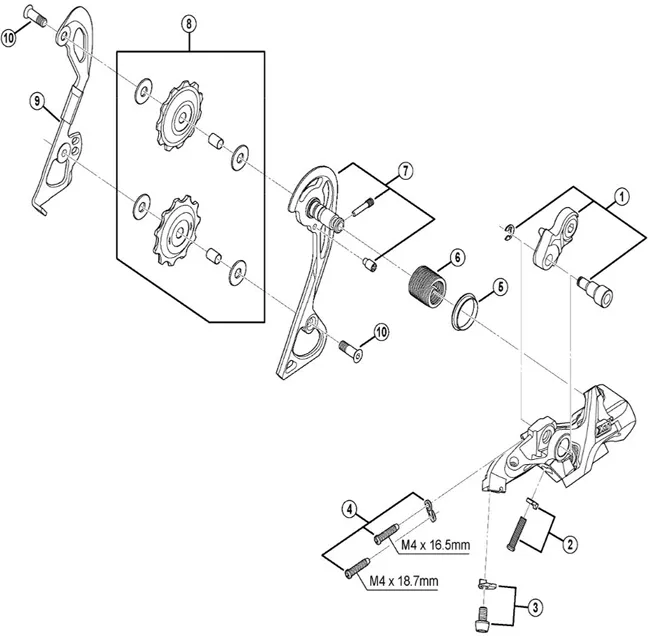 Shimano XT Schaltwerk RD-M780 Ersatzteil Kettenleitblech aussen SGS RETOURENARTIKEL