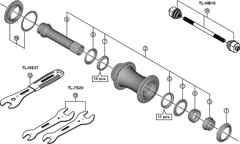 Shimano XTR HB-M9010 / HB-M9010-B Disc Vorderradnabe Ersatzteil | Staubkappe rechts Nr 1