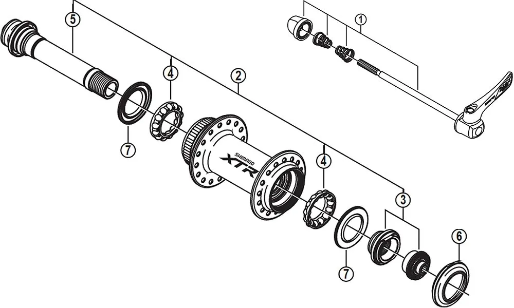 Shimano XTR HB-M985 Disc Vorderradnabe Ersatzteil | Hohlachse Nr 5