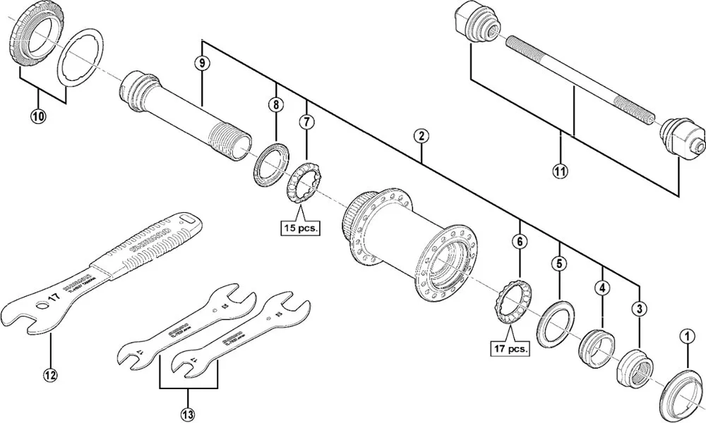 Shimano XTR HB-M988 Disc Vorderradnabe Ersatzteil | Staubkappe rechts Nr 1