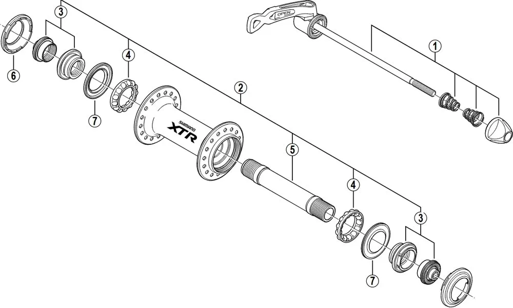 Shimano XTR HB-M970 Vorderradnabe Ersatzteil | Staubkappe Nr 6