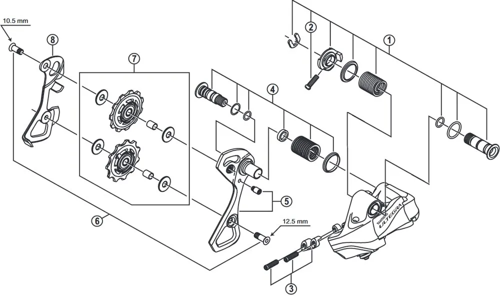 Ersatzteile Shimano Ultegra Di2 RD-6770-A Schaltwerk