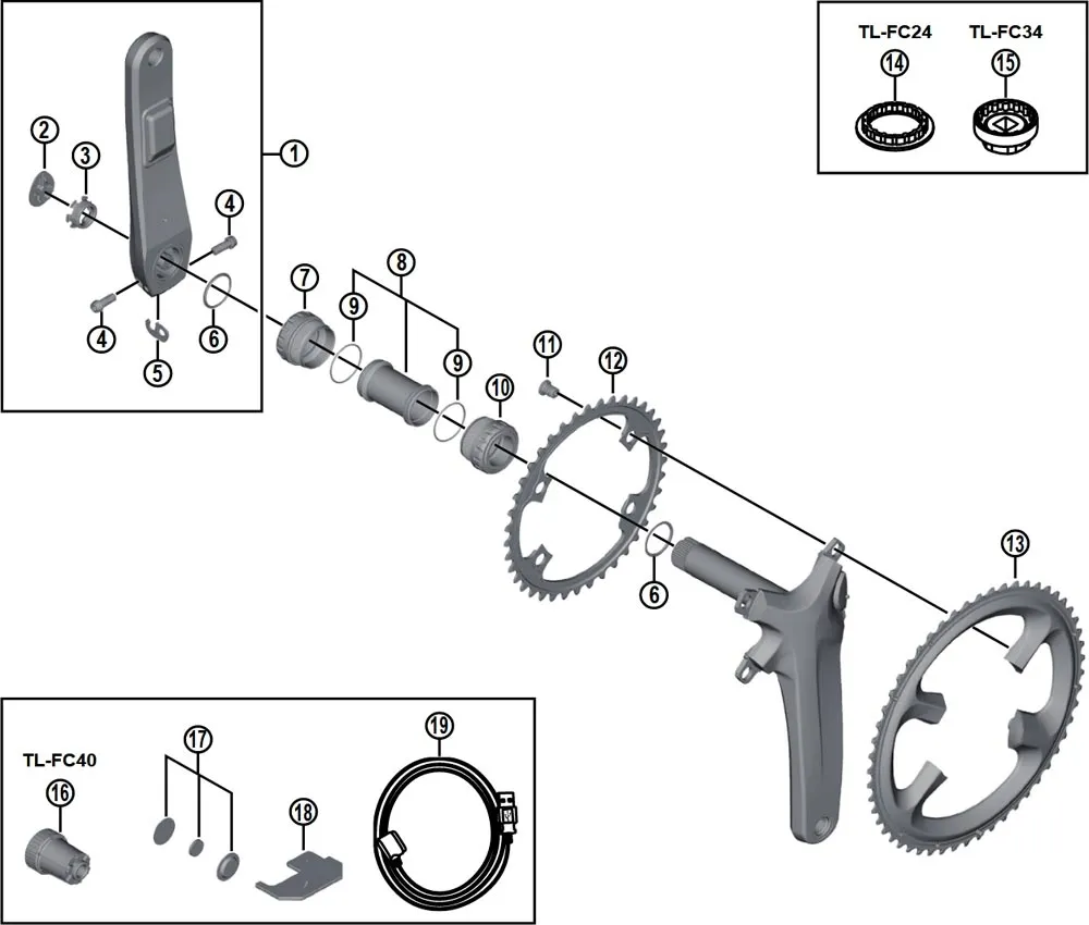 Shimano Dura-Ace FC-R9100-P Kurbel Ersatzteil | Klemmschraube Nr 4 - ausverkauft